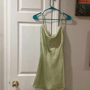 Hollister Light Green Dress with a very cute neckline perfect for going out.